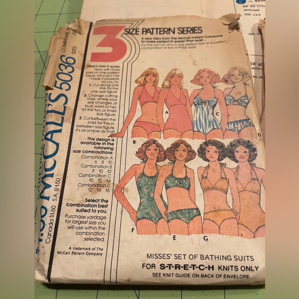 Vintage McCall's Bathing Suit Pattern - sz 12